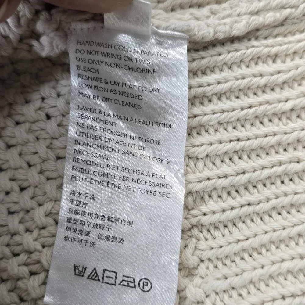 Anthropologie Pink White Ombre Dip Dye Knit Sweater Women's Size Small